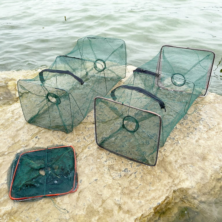 Fish Trap Net Fishing Gear Crab Prawn Shrimp Crayfish Lobster Crawdad  Foldable 