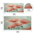thumbnail image 3 of Leather Keyboard and Mouse Desk Mat Office Desk Accessories Protective Office Desk Decor Desk Pad Mat for Gaming, Work from Home, Office Red Blurred Flowers 23.6" x 47.2", 3 of 9