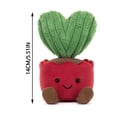 thumbnail image 3 of Valentine's Day Heart Leaf Potted Doll - Cute Floral Arrangement Plush Gift, Romantic Botanical Decor for Home, Soft Huggable Companion, 3 of 9