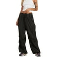 thumbnail image 4 of VISgogo Pantalones de Mujer, Pantalones de Cintura con Cordón de Ajuste Suelto de Color Sólido Casual para Adultos Pantalones Femeninos VISgogo moda, 4 of 9