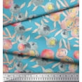 thumbnail image 3 of Soimoi Poly Georgette Fabric Flower & Leaves Watercolor Print Sewing Fabric Yard 52 Inch Wide, 3 of 3
