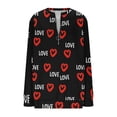 thumbnail image 4 of Women's Valentines Day Sweatshirts Casual Long Sleeve Round Neck Love Printed Graphic Loose Fit Comfortable Zipper Pullover Tops (L, Multicolor G), 4 of 5