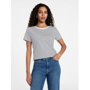 Time and Tru Women's Short Sleeve Crew Tee, Sizes 1X-4X