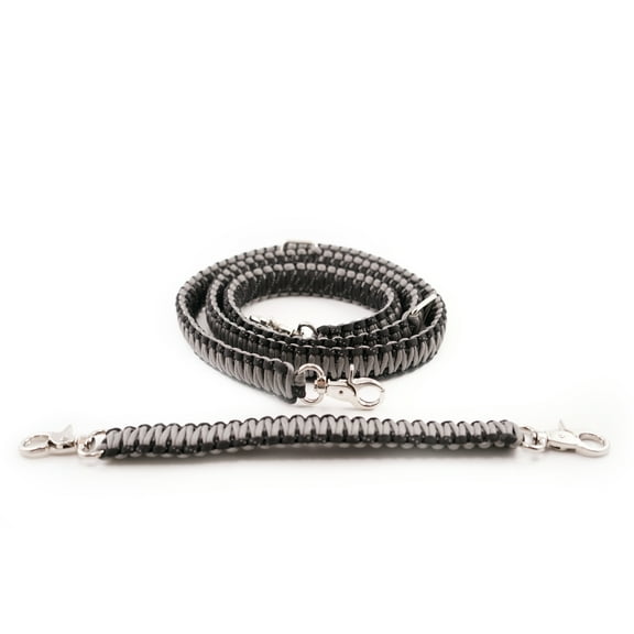 Wilbur's Finest Firefighter EMS Police Radio Strap 60" Paracord with 13" Stabilizer Strap Grey