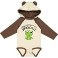 thumbnail image 3 of Inktastic Grandpa's Little Princess Cute Frog Girls Long Sleeve Baby Bodysuit, 3 of 5