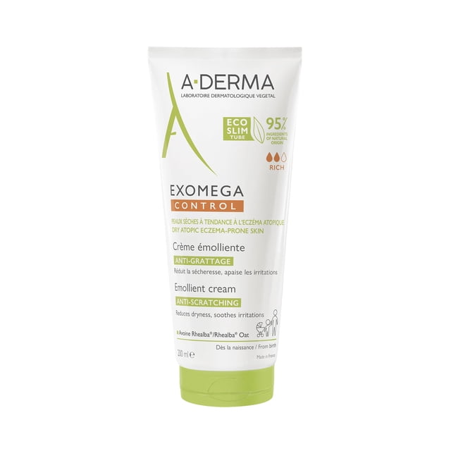 ADERMA, Exomega Control Crema Emoliente, Para Piel Seca o con Tendencia Atópica, 200 ml