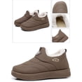 thumbnail image 7 of Winter Snow Boots for Women Slip on Furry Lined Ankle Booties Casual Comfy Lightweight Soft Sole Cold Weather Walking Shoes Brown Size 5.5, 7 of 7