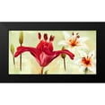 thumbnail image 2 of Art Atelier Alliance 18x11 Black Modern Framed Museum Art Print Titled - Bursting Lilies Garden 1, 2 of 5