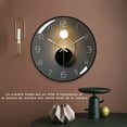 thumbnail image 2 of Silent wall clock black 30cm round digital quartz for living room office bedroom kitchen, 2 of 4