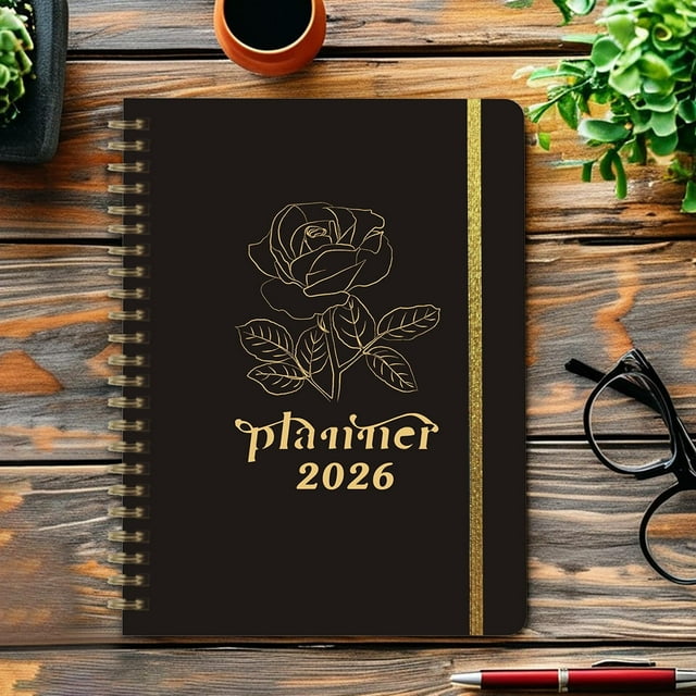 Birdeem 2026 Planner,Weekly and Monthly Organizer with Tabs and Inner Pocket,Spiral Bound,Thick Paper,Covering January To December 2026