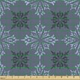 thumbnail image 2 of Ambesonne Damask Fabric by the Yard Upholstery, Snowflakes in Classic Motif, 2 Yards, Purpleblue and Grey, 2 of 5