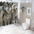 thumbnail image 7 of Orinice Wolves Snow Wildlife Bathroom Decor Set, Colorful Graphic Print Polyester Fabric Fashion Shower Curtain Set with Hooks, 100% Polyester, Waterproof, Easy Installation, Machine Washable 60x72, 7 of 7