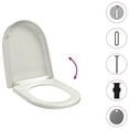 thumbnail image 4 of vidaXL Soft-close Toilet Seat with Quick-release Design White Square, 4 of 5