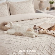 U Bedsure U by Bedsure Twin XL Comforter Set, 2 Pieces Beige Boho Tufted Shabby Bedding Comforter… — $31.49 (44% off)