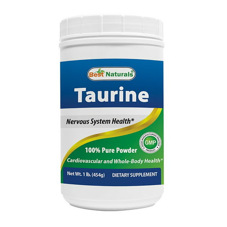 Best Naturals 100% Pure Taurine Powder free form - Taurine 1000mg per serving - 1 Lb (454