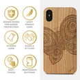 thumbnail image 4 of Case Yard Wooden Case Outside Soft TPU Silicone, Slim Fit Shockproof Wood Protective Phone Cover for Girls Boys Men and Women, Supports Wireless Charging Half Dream DC Design case for iPhone-XS-Max, 4 of 7