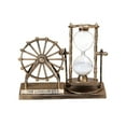 thumbnail image 2 of Cherryhome Hourglass Ornament Modern Decorative Retro Ferris Wheel Hourglass Office Ornament Golden 60 Minute Metal Hourglass Sand Timer, Decorative Large Size Sand Clock, 2 of 3