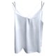 thumbnail image 5 of Camiseta de seda satinada para mujer: cuello en V, tirantes finos, blusa sin espalda, poliéster, para ropa informal y de dormir, 5 of 7