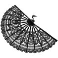 thumbnail image 2 of GOOHOCHY Lace Hollow Out Vintage Hollow Fan Fan Fan de la Corte Europea Vintage, 2 of 5
