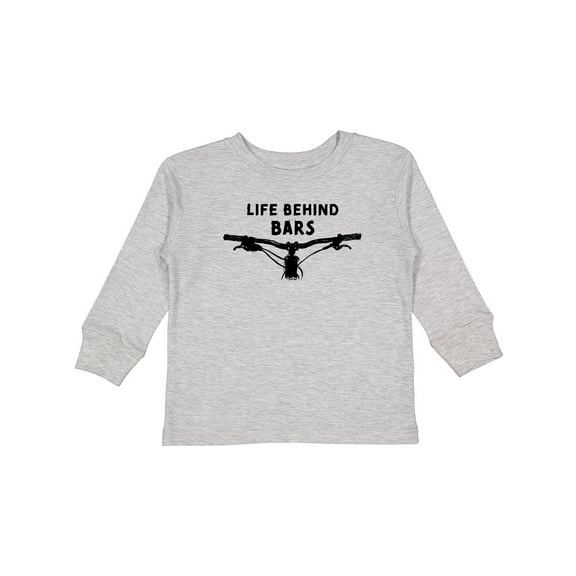 Inktastic Life Behind Bars Mountain Bike Boys or Girls Long Sleeve Toddler T-Shirt