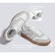 thumbnail image 2 of Zapatillas LUCKY STEP para mujer, clásicas, retro, suela de goma, piel blanco/gris, 2 of 8