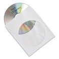 Verbatim® 49976 CD/DVD Paper Sleeves with Clear Window, 100 Pack