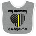 thumbnail image 3 of Inktastic Dispatcher Mom Emergency Gold Line Flag Boys or Girls Baby Bib, 3 of 4
