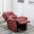 thumbnail image 4 of Comfort Pointe Lehman Red Faux Leather Traditional Lift Chair, 4 of 7