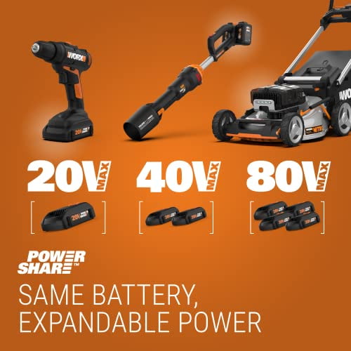 WORX 20V Power Share 2 Batteries and Charger Included Cordless