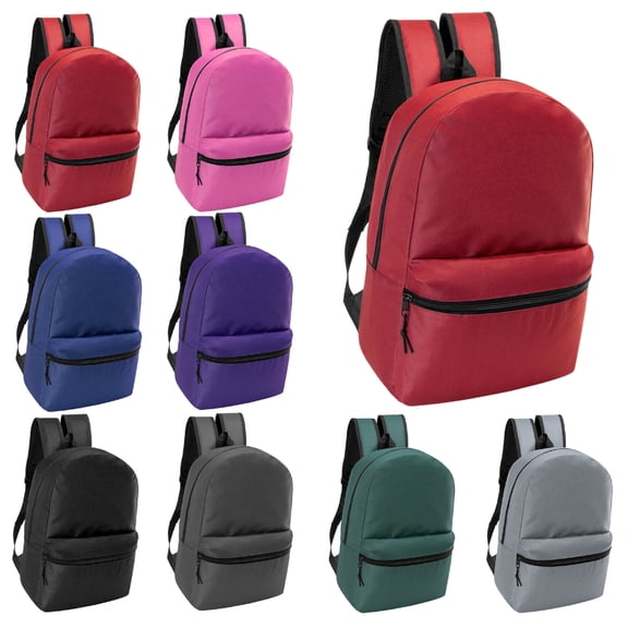 15" Backpack in Assorted Colors - Case of 24