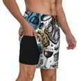 thumbnail image 2 of Kdxio French Food Print Men'S Swim Trunks With Compression Liner 7 Inch Inseam Quick Dry Swim Shorts, 2 of 7