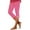 Pink, variant on Women's Fashionable Lace - Trimmed Tight Leggings with Elastic Waist - Stretchy, Comfortable, Good for Yoga and Beach
