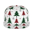 thumbnail image 2 of Haiem Buffalo Plaid Christmas Trees Classic Snapback Cap Flat Bill Hat Baseball Cap Adjustable Size Cotton Dad Hat, 2 of 9
