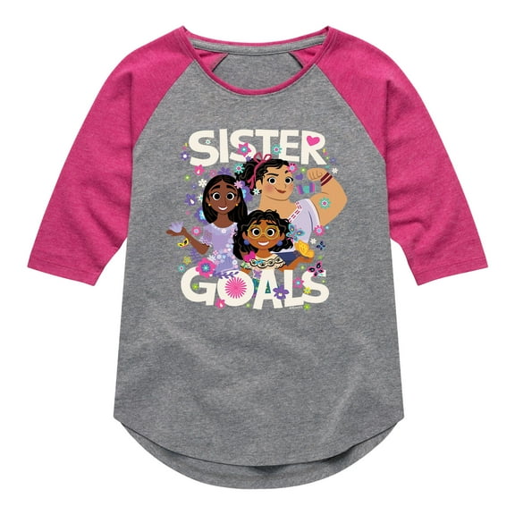 Disney's Encanto - Sister Goals - Toddler And Youth Girls Raglan Graphic T-Shirt