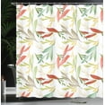 thumbnail image 3 of Ambesonne Colorful Shower Curtain, Abstract Modern Leaves, 69"Wx84"L, Multicolor, 3 of 4