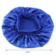 thumbnail image 2 of Nuevo Gorro de dormir de ala ancha liso de satén para mujer, gorro Unisex con banda elástica para la cabeza, gorro para el cuidado del cabello, gorro de noche, gorro de noche, 2 of 5