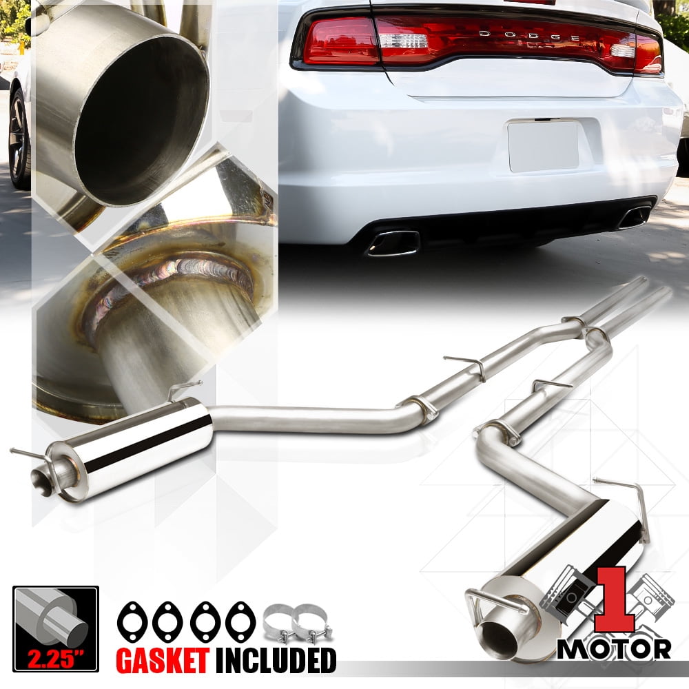 SS Dual Split Muffler 2.25"Catback Exhaust System for 1114 Dodge