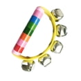 thumbnail image 2 of Instrumento de percusión de pandereta de madera Juguetes musicales Regalos de cumpleaños educativos tempranos Mango Instrumento musical de tambor para Amarillo Baoblaze Tambor de pandereta, 2 of 8