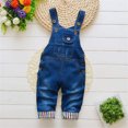 thumbnail image 2 of LIhncine Baby Toddler Boys Adjustable Denim Pants Kids Denim Overalls Jumpsuits Cute Outdoor Bib Shortalls Jean Overalls, 2 of 6