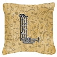 thumbnail image 4 of Carolines Treasures CJ2004-JPW1818 Letter J Musical Instrument Alphabet Canvas Fabric Decorative Pillow  18H x18W, 4 of 7