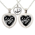 thumbnail image 3 of Collar de dos caras en forma de corazón para niños, collares de grupo masculino Kpop, joyería de vidrio, regalo para fanáticos, 3 of 4