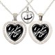 thumbnail image 3 of Collar de dos caras en forma de corazón para niños, collares de grupo masculino Kpop, joyería de vidrio, regalo para fanáticos, 3 of 4