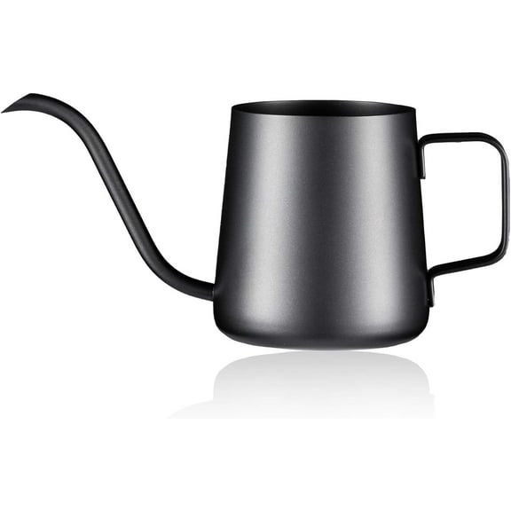 Ikoopy Small Watering Can for Indoor Plants 12oz/350ml Rustproof 304 Stainless Steel Plant Watering Can with Ergonomic Handle for House Plants
