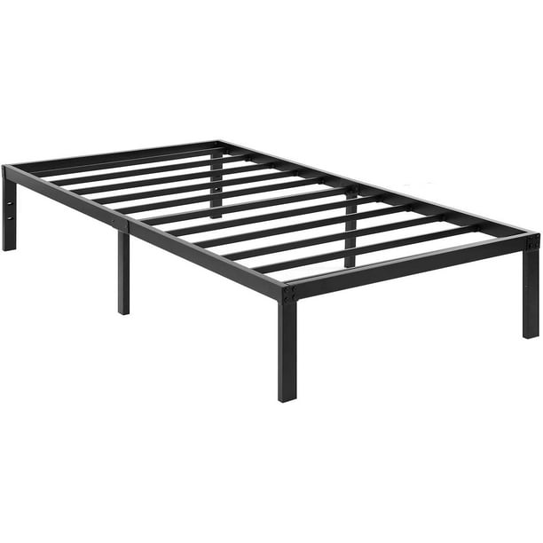 Heavy Duty Twin Bed Frame With Storage, Twin Metal Bed Frame With Hooks