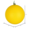 thumbnail image 2 of Vickerman 2.75" Yellow Matte Ball Ornament, 12 per Bag, 2 of 5
