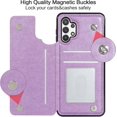 thumbnail image 3 of Funda tipo cartera para Samsung Galaxy A32 de 0.18 oz, de piel sintética, resistente, resistente, a prueba de golpes, con ranuras para tarjetas, funda para teléfono con soporte para efectivo para, 3 of 5