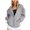 Grey, variant on SRZYMJ Women's Zip Up Print Christmas Hooded Sweatshirt Long Sleeve Front Pocket Drawstring Casual Athletic Pullover Jacket For Outdoor And Daily Wear