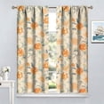 thumbnail image 5 of Floral Blackout Curtains, Watercolor Floral Boho Flower Decoration Curtains Window Treatments for Living Room Bedroom Kithen Decor 2 Panel Sets, 42x63 Inch, 5 of 6