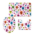 thumbnail image 1 of GOHAO Jinse-floral473 3 Piece Bathroom Rugs Set Bath Rug Contour Mat and Toilet Lid Cover, 1 of 2