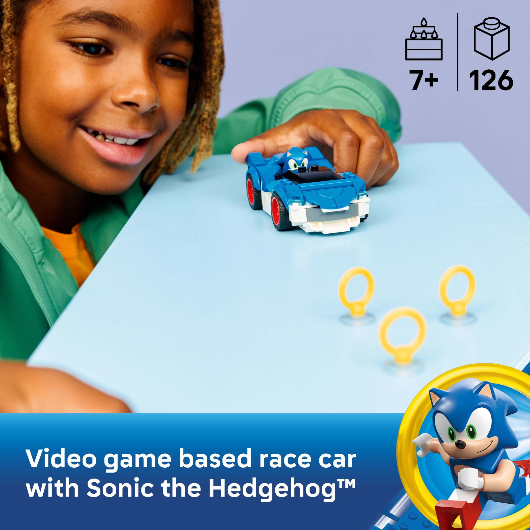 LEGO Sonic the Hedgehog Sonic: Coche de Carreras Lightning Speedster para Niños y Niñas - Set de Construcción con Minifigura de Sonic para Niños y Gamers, Mayores de 7 Años - Idea de Regalo para Cumpleaños - 77117 3